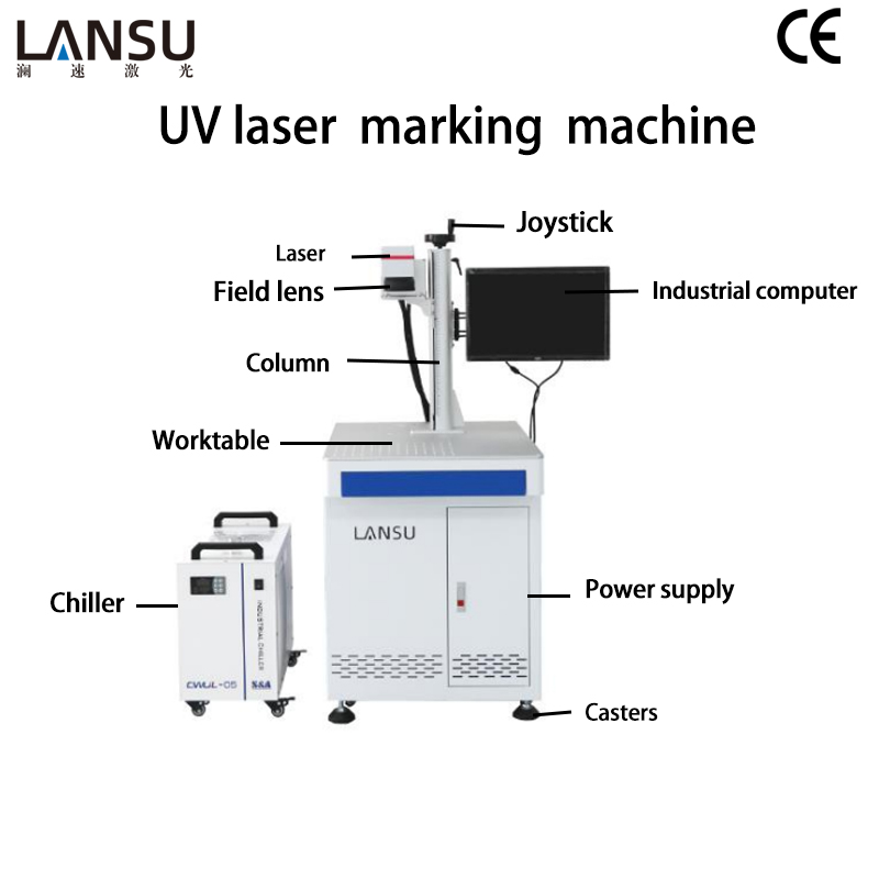 Laser Glass Crystal 3D Engraving Machine Desktop Purple Light Cold Light UV 5W Laser Marking Machine 220V 110V