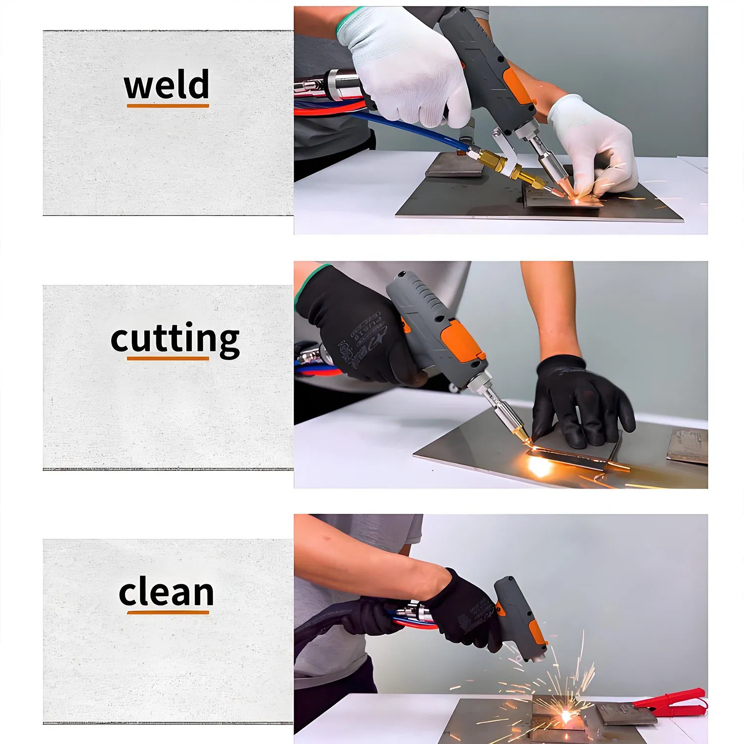 5 In1 Handheld Portable 2000W 3000W Robot Battery Aluminum Metal Stainless Steel Iron Lazer Welder Mould Cleaner Fiber Welding Cutting Cleaning Laser Machine