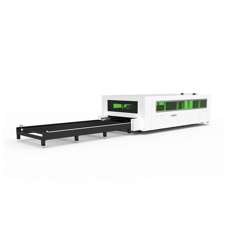 Advanced Closed Type Fiber Laser Machine 3015 High Power for Safe Mass Production and High Volume Thick Plate Cutting