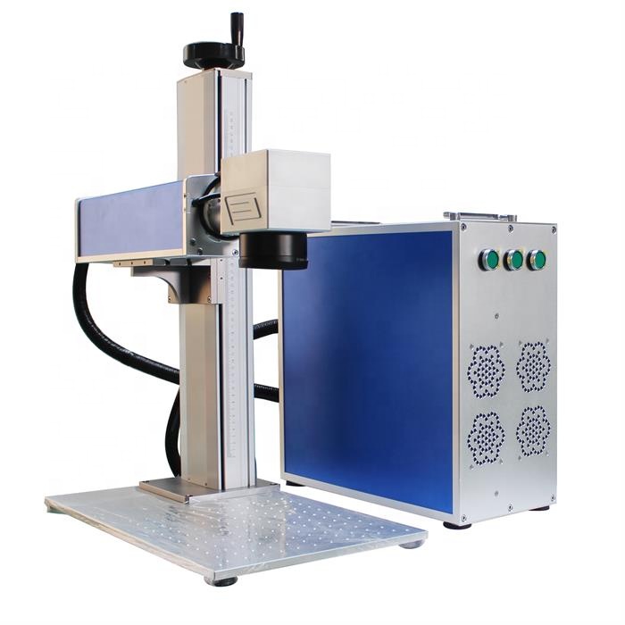 High-quality RAYCUS Desktop Detachable Mopa Fiber Laser Marking Machine Air Gold Silver Copper Jewelry 20W 30W 60W 100W PLT BMP