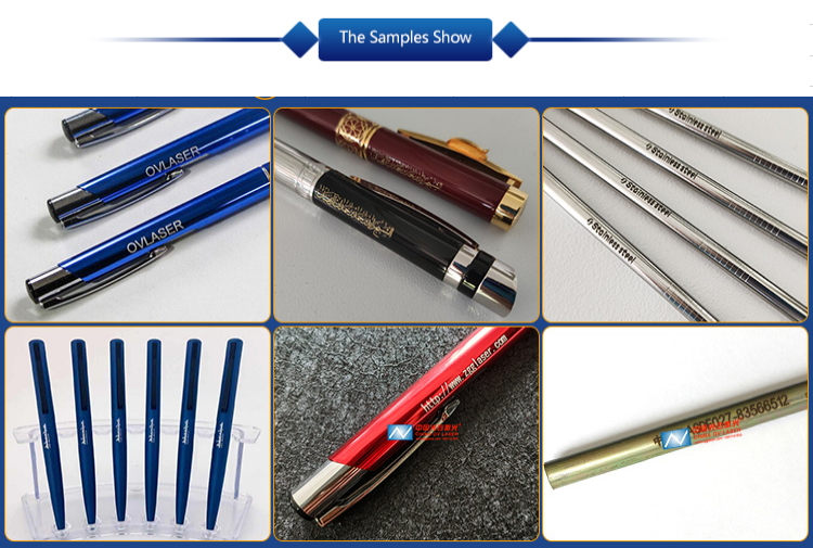 China OV Laser 20w 30w 50w Metal Copper Stainless Steel Pipe Jewelry Engraving Conveyor Pen Fiber Laser Mopa Marking Machine