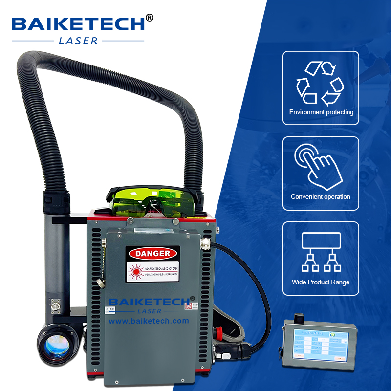 Handheld Lightweight Laser Cleaner Grain Fiber Laser Cleaning Machine Cleaner Machine Factory Directly Sale Air Chiller Cleaning