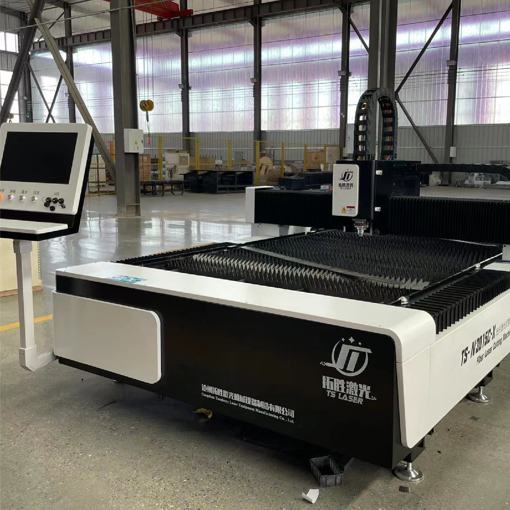 Tuosheng Carbon Sheet Metal Fiber Laser Cutting Machine Single Table High Power Laser Cutter for Stainless Steel