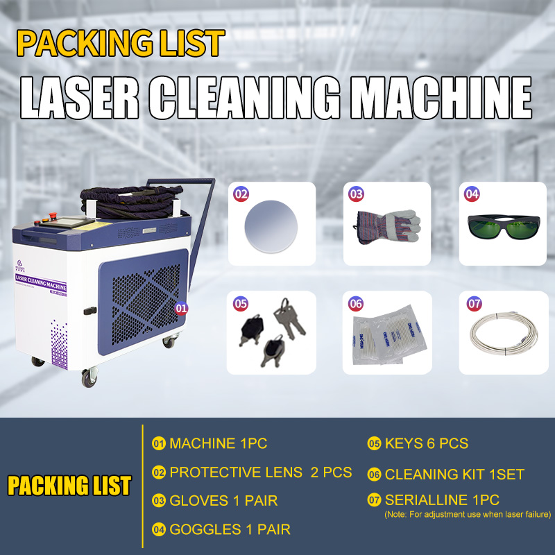 1000w 2000W 3000W Laser Paint Cleaner Pulse Continuous Laser Cleaning Rust Removal Fiber Laser Cleaning Machine