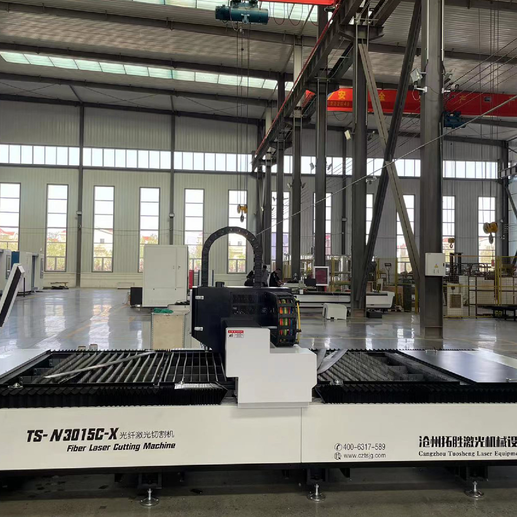 Tuosheng Carbon Sheet Metal Fiber Laser Cutting Machine Single Table High Power Laser Cutter for Stainless Steel