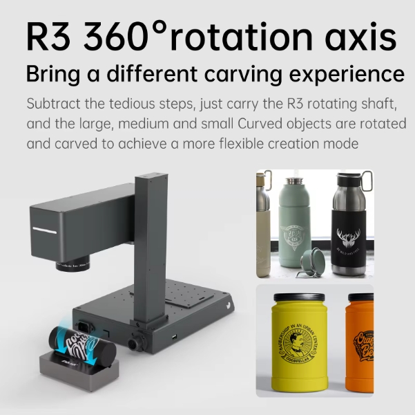 Mr Carve M4 Mini DIY Metal Nonmetal 2-in-1 New DXF Support Fiber Laser Marking &amp; Engraving Machine for Factory Home Use