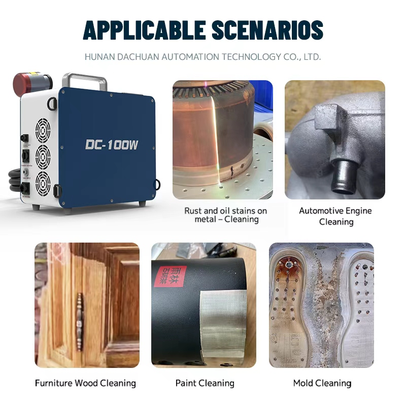 Portable Handle Pulse JPT Laser Rust Removal Cleaner 50w 100w 200w 300w Laser Cleaning Machine for Wood Metal