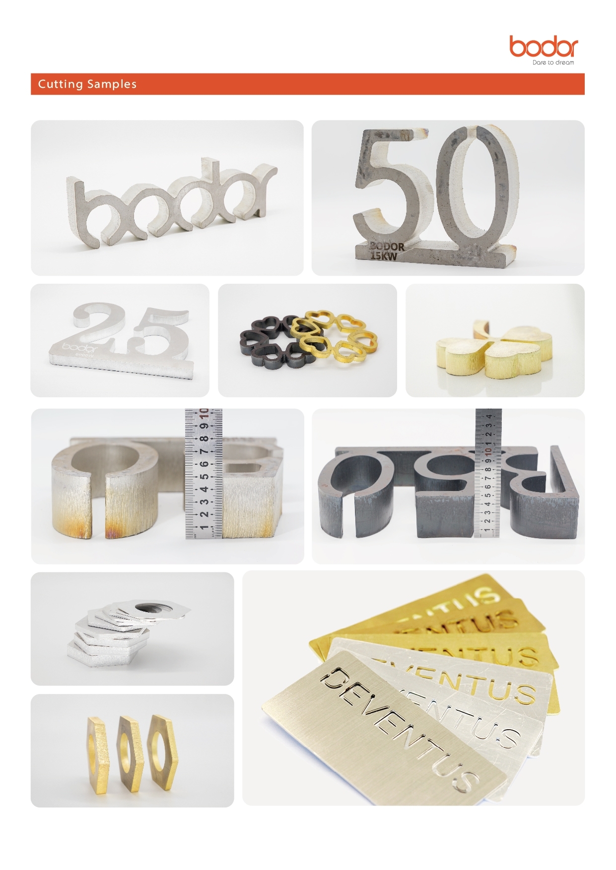 Cutting Samples Showcase