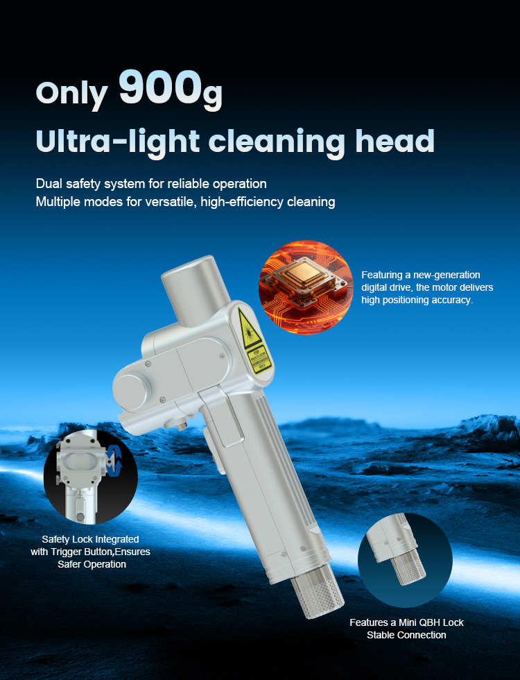 Cost-effective 1500W 2000W Continuous Wave Laser Cleaner Water Cooling Type for Shipyard and Bridge Rust Removal