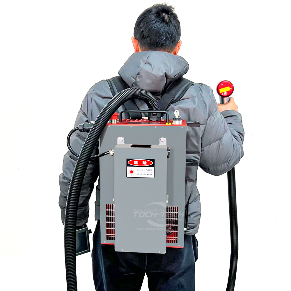 Backpack 100W 200W 300W Pulse rust Stripping Laser Tool From Metal Wood