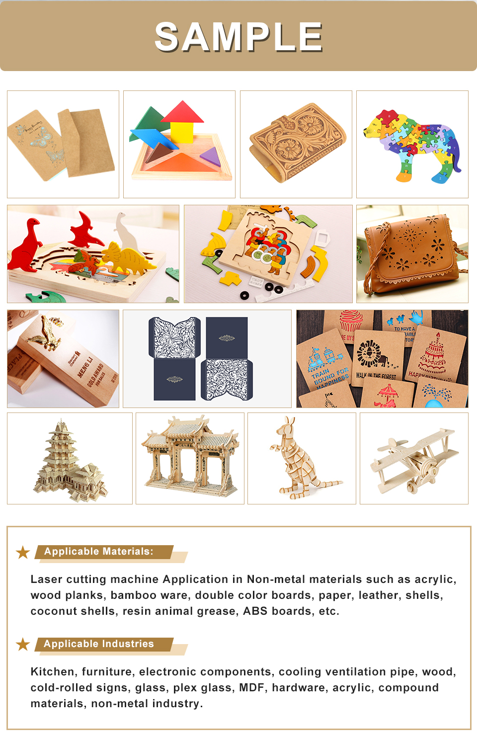 Laser Cutting Application Samples