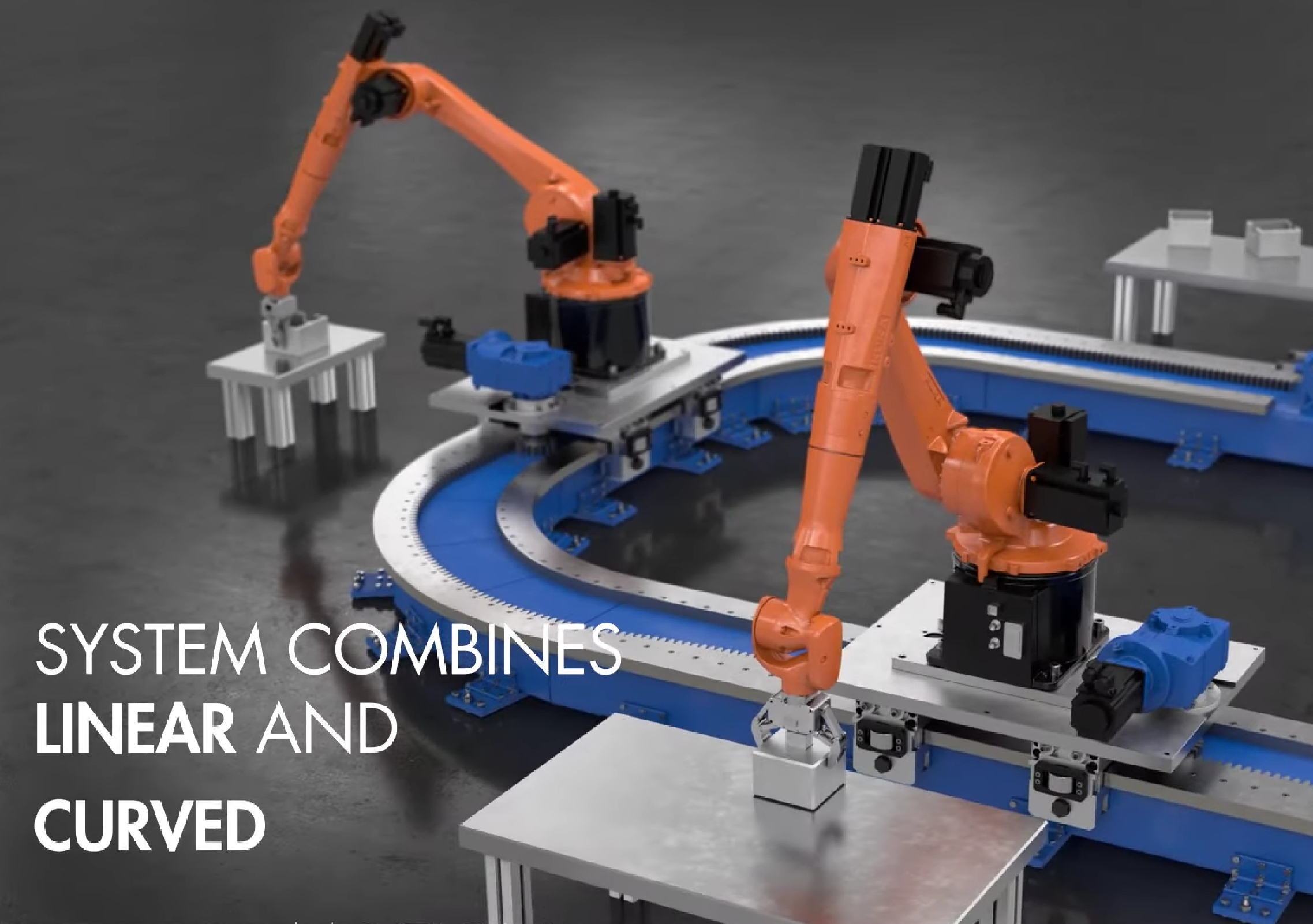KUKA KR210 R3100-2 Industrial Robot Arm With Robotic Linear Curved Guide Track For Automation Car Welding Painting Solutions
