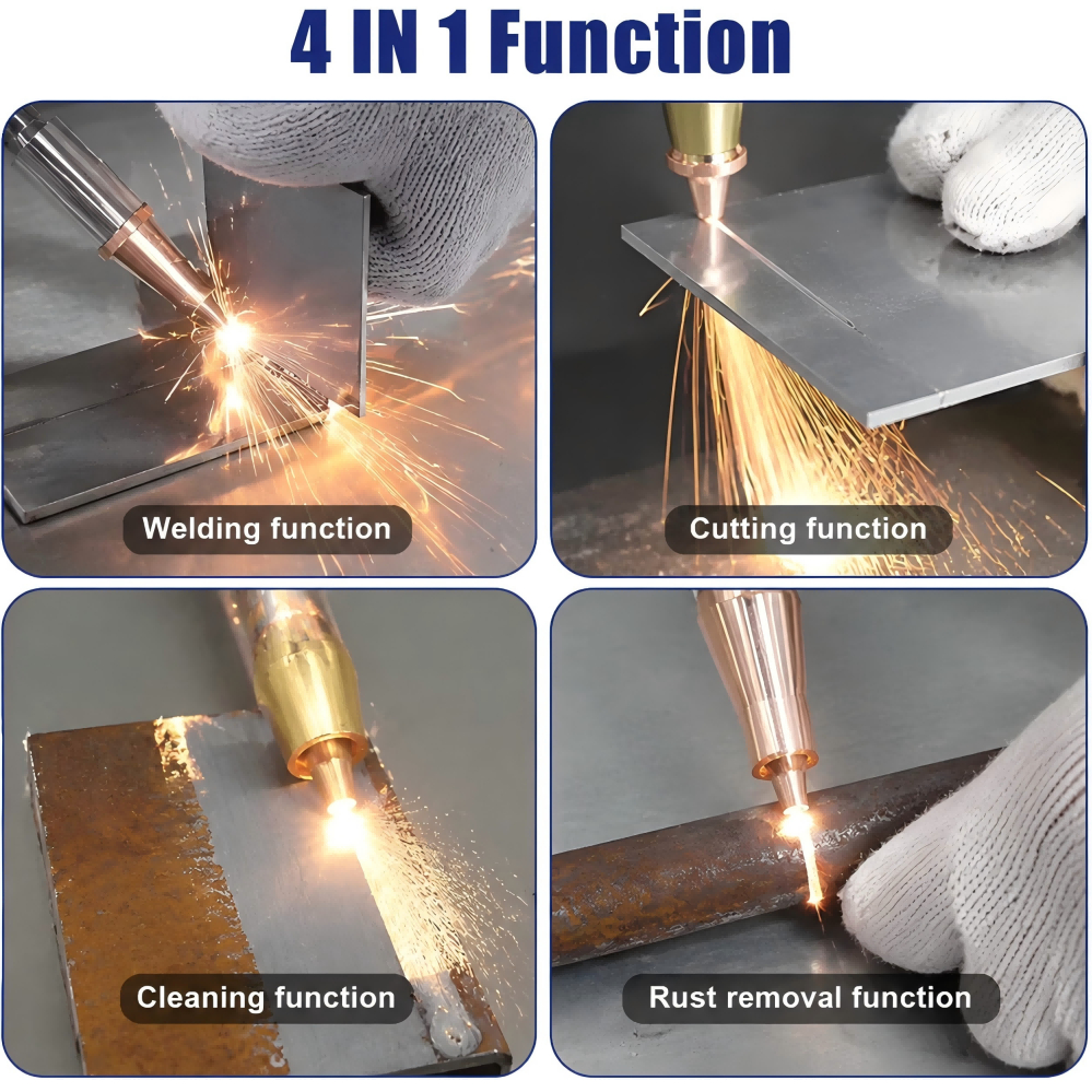 High Power 3000W 4-in-1 Handheld Laser Welder Cutting Cleaning Rust Removal Machine for Metal Fabrication