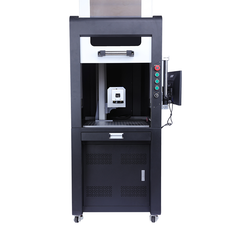 20W 30W 50W 100W Raycus Laser Graver Large Cabinet Fiber Laser Processing 3D Rotary Marking Machine with Computer for Advertising Industry