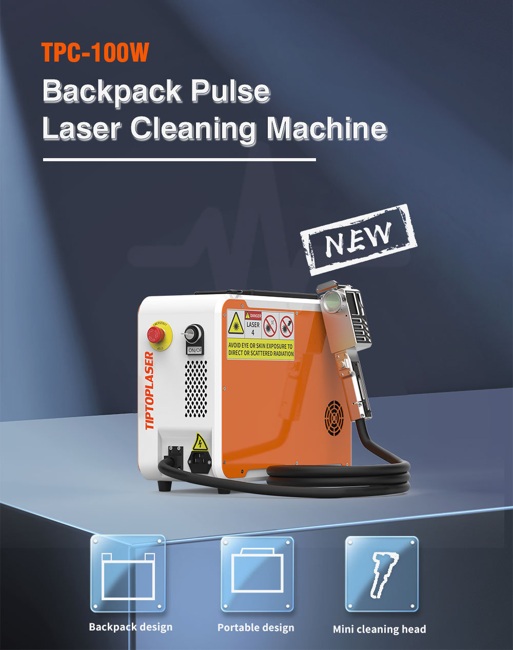 100W Portable Pulse Laser Cleaning Machine