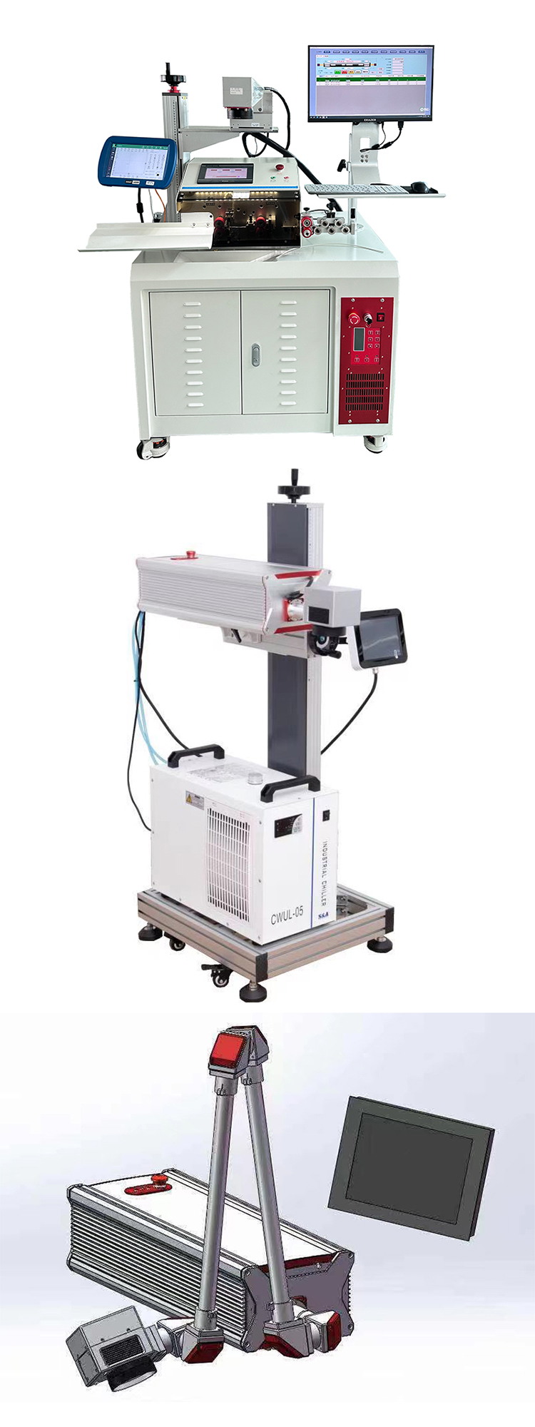 Automatic Wire Stripping Cutting and UV Laser Marking Machine