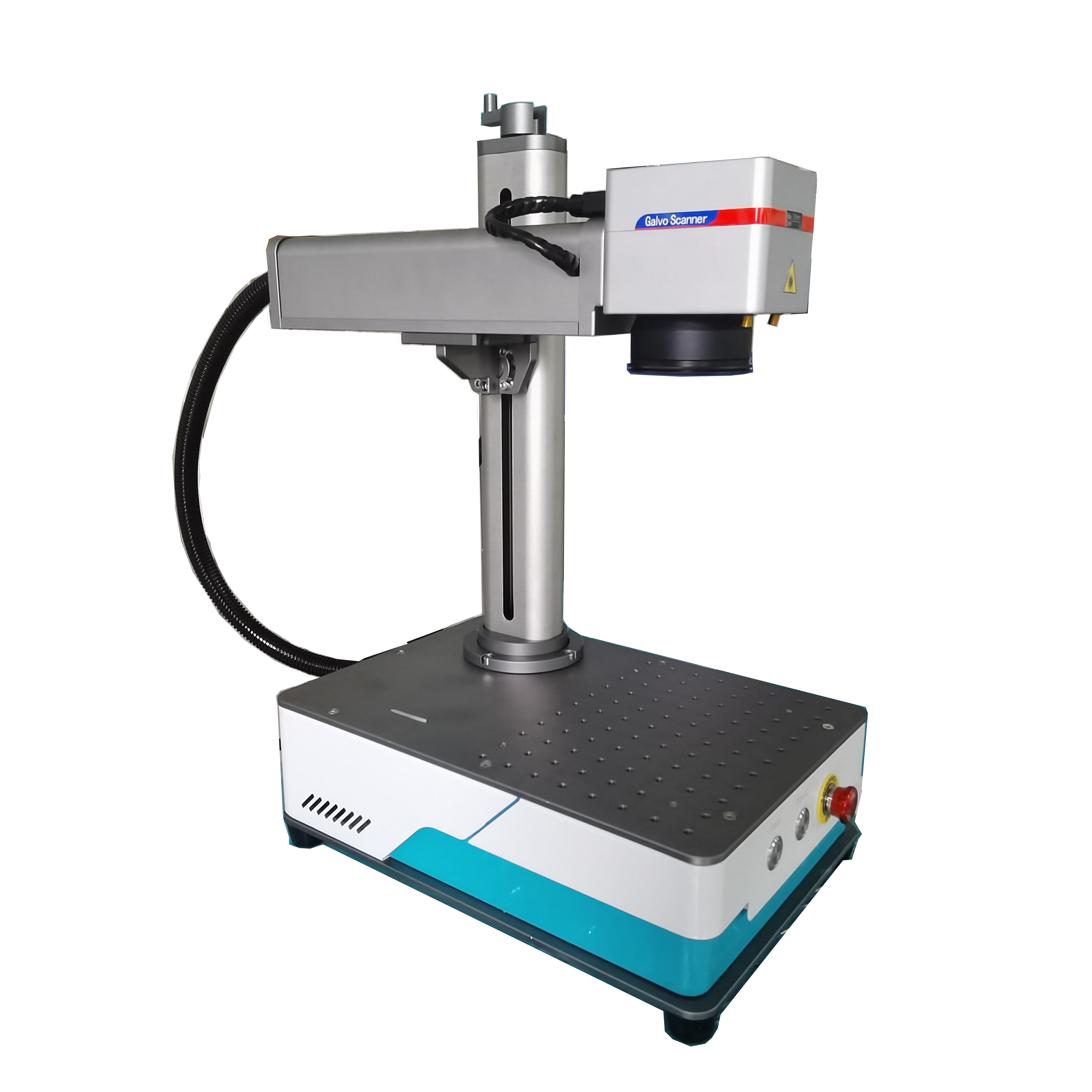Portable Desktop Type Fiber Laser Marking Engraving Etching Printing Machine for Metal Plastic Easy to Carry 20W/30W/50W