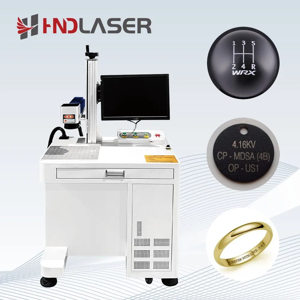 50W 100W 200W Portable 3D Logo Marker Engraver CNC Galvo Fiber Laser Marking Engraving Coding Ecthing Machine Price for Gold Metal Stone Glass Aluminum Jewelry