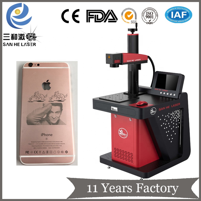 Factory Price 20W 40w 60w Desktop Fiber Laser Marking /engraving /engraver Machine for bar Code Trademark