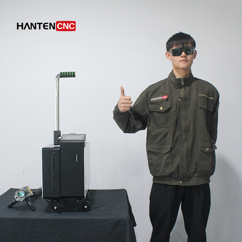 Hantencnc Pulse Laser Cleaner 300w 2026 New Cleaning Head Rust Removal Paint Oil Coating Oxide Wood Metal Steel Cleaner
