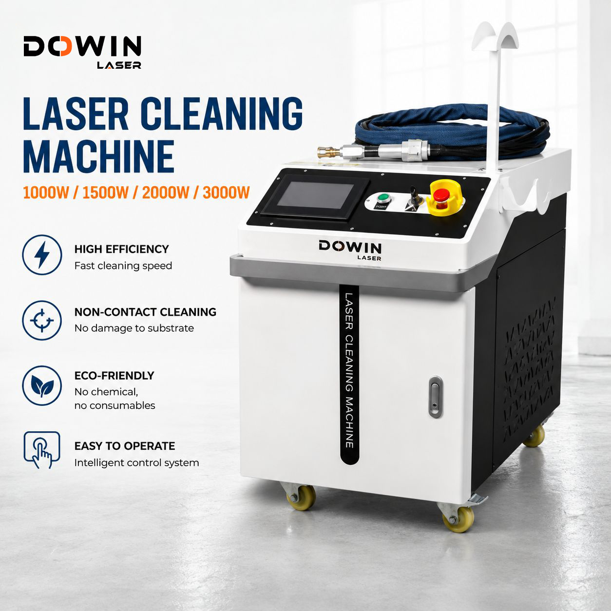Continuous Laser Cleaning Machine for Cleaning Heavy Rust Laser Rust Removal Cleaning Machine Factory Direct 1000W-2000W