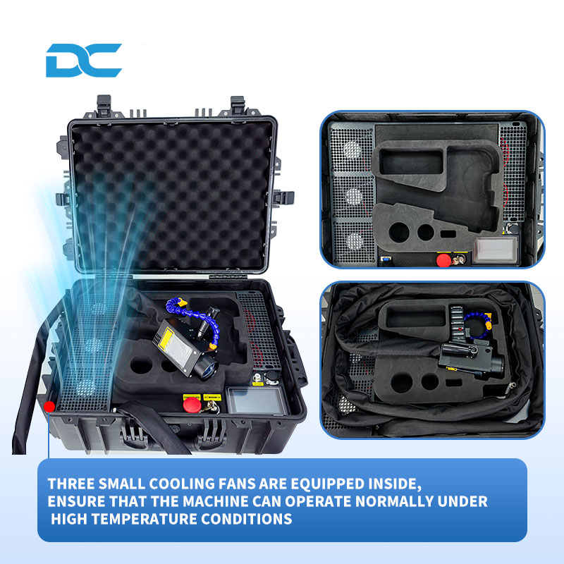 100W 200W 300W 500W Portable Handheld Suitcase Fiber Pulse Wood Laser Cleaner Metal Rust Removal Laser Cleaning Machine Price