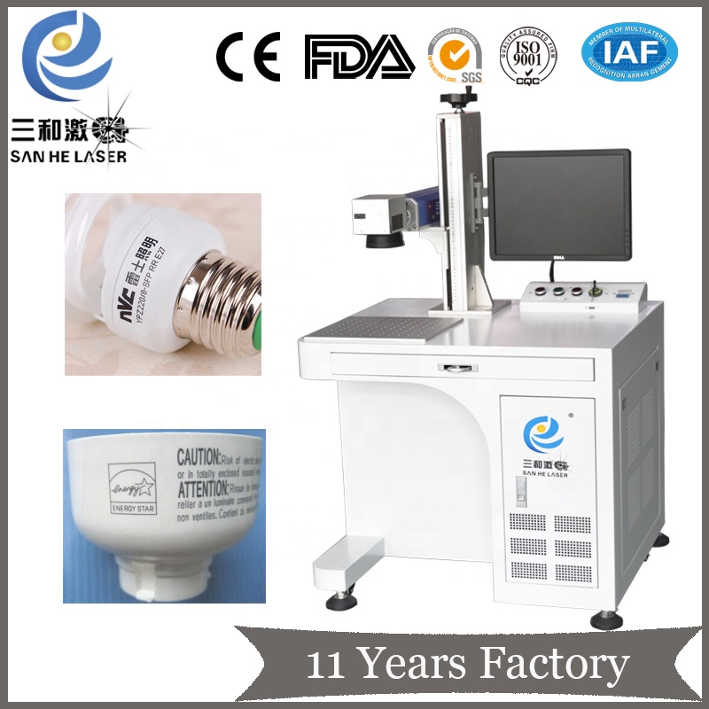 Factory Price 20W 40w 60w Desktop Fiber Laser Marking /engraving /engraver Machine for bar Code Trademark