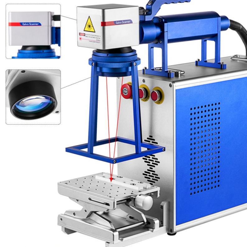 New Hand Held 20W/30W/50W 4.3x4.3" Metal Engraver Tube Fiber Laser Cutting Machine Metal Fiber Laser Cutting Machine