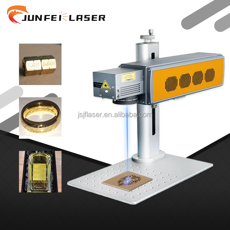 JUNFEI Desktop Lightburn Jpt Mopa M7 20w 30w Mopa Fiber Laser Color Marking Engraving Machine Logo on Metal Plastic Phone Cases