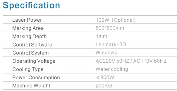 100W 3D Fiber Laser Marking Machine for Deep Engraving on Mold and Tools