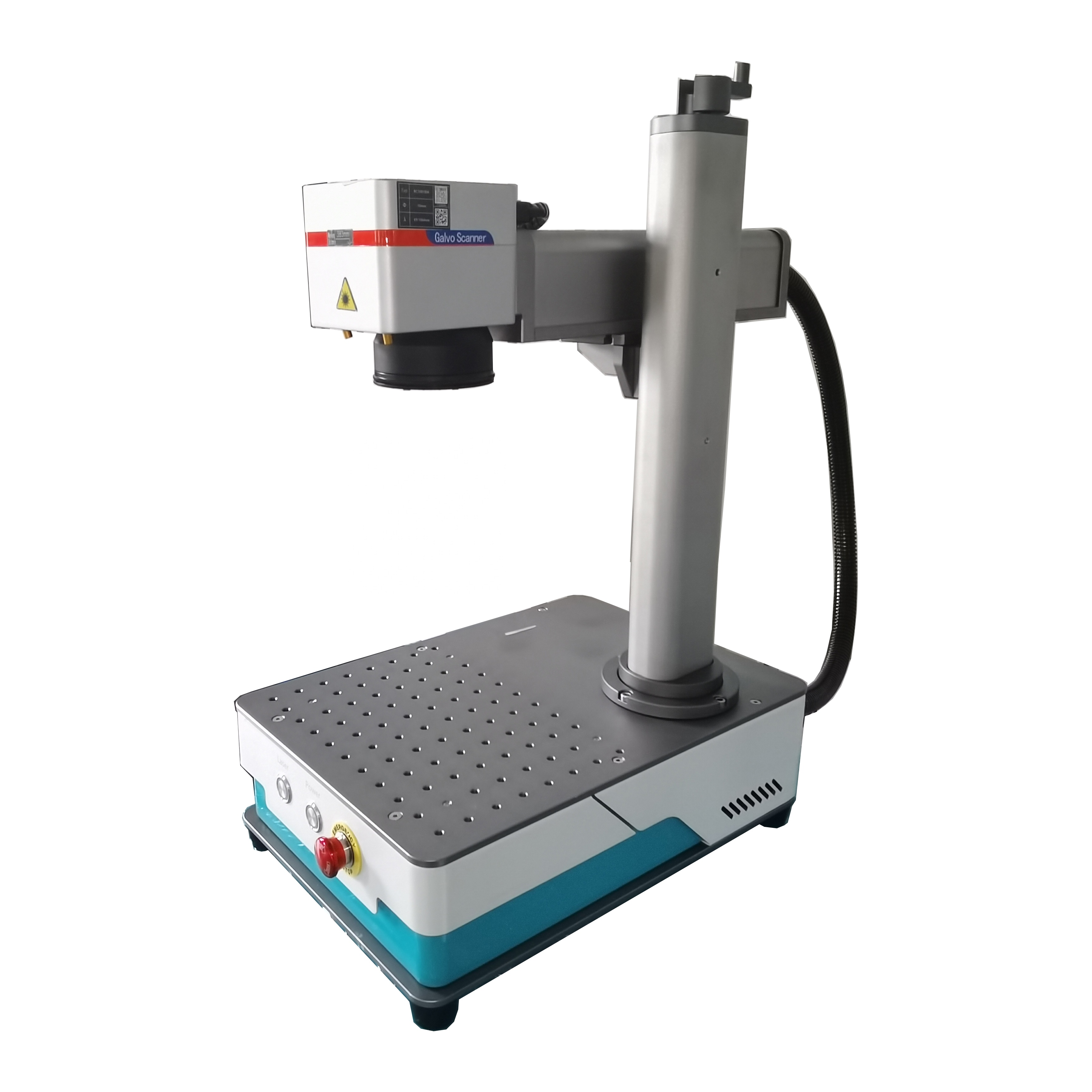 Portable Desktop Type Fiber Laser Marking Engraving Etching Printing Machine for Metal Plastic Easy to Carry 20W/30W/50W