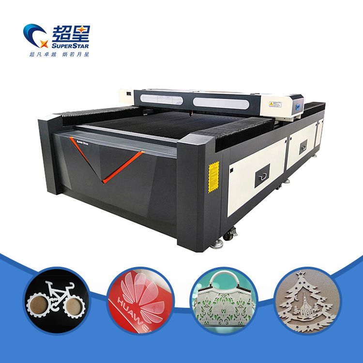 Industrial CNC Water-Cooled 3-Axis Large Format CO2 Laser Cutting Machine with AI/BMP/PLT Support