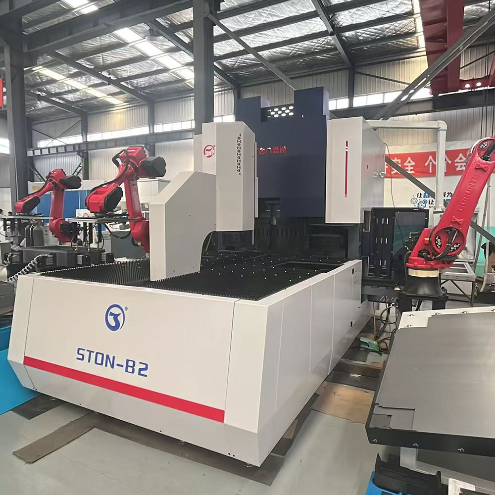 Automated Line Robotic Loading Uncoiling Leveling Laser Cutting Bending Welding Sheet Metal Fabrication STON Brand 380V