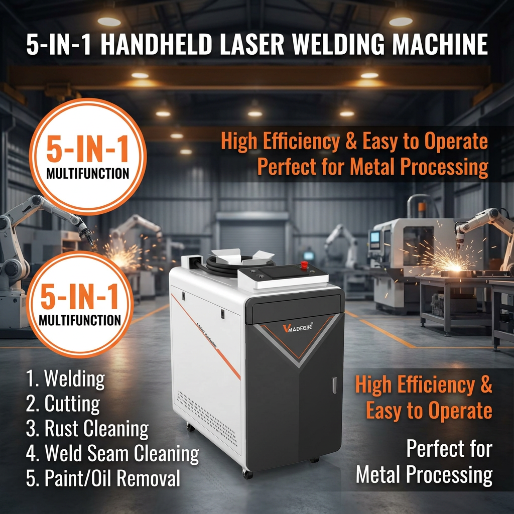 Relfar New 5-in-1 Handheld Fiber Laser Welding &amp; Cutting Machine Water Cooling
