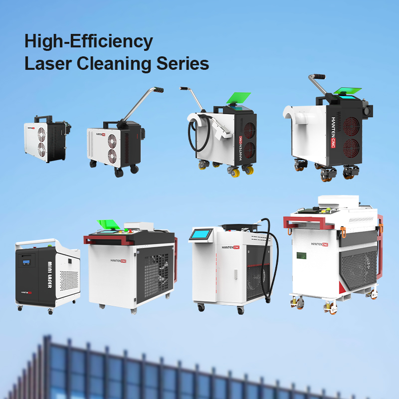 Hantencnc Pulse Laser Cleaner 300w 2026 New Cleaning Head Rust Removal Paint Oil Coating Oxide Wood Metal Steel Cleaner
