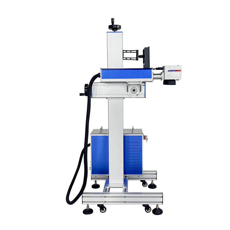 Bluetimes High Speed Auto 20W 30W 50W 60W 100W Flying Fiber Laser Marking Machine for Factory Assembly Line Coding