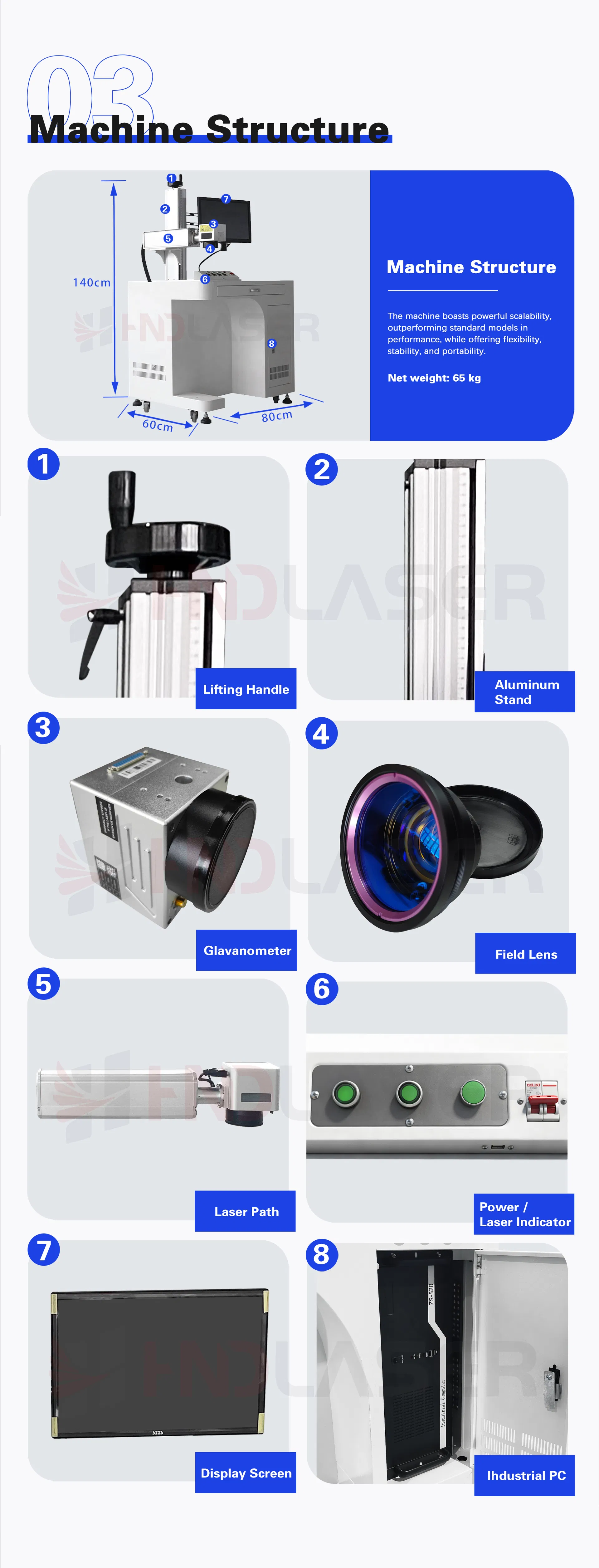 50W 100W 200W Portable 3D Logo Marker Engraver CNC Galvo Fiber Laser Marking Engraving Coding Ecthing Machine Price for Gold Metal Stone Glass Aluminum Jewelry