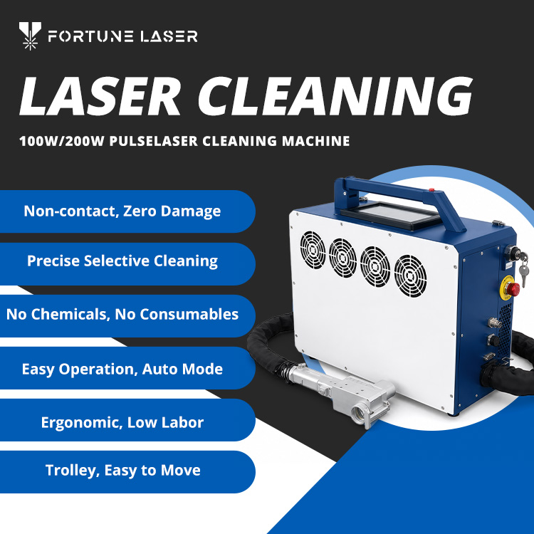Eco Friendly Pulse Laser Cleaning Machine For Wood Smoke Damage Cleaning No Chemicals Auto Mode Fast Efficient Surface Cleaner