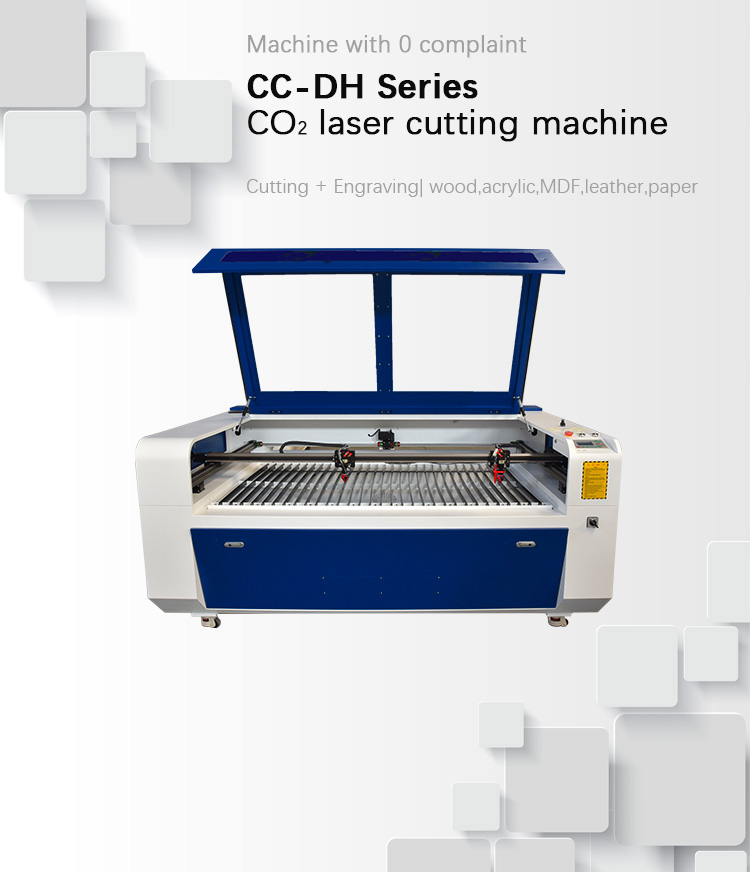 CC1610 1610 Co2 Laser Cutting Machine 300w and 100w,150w Optional