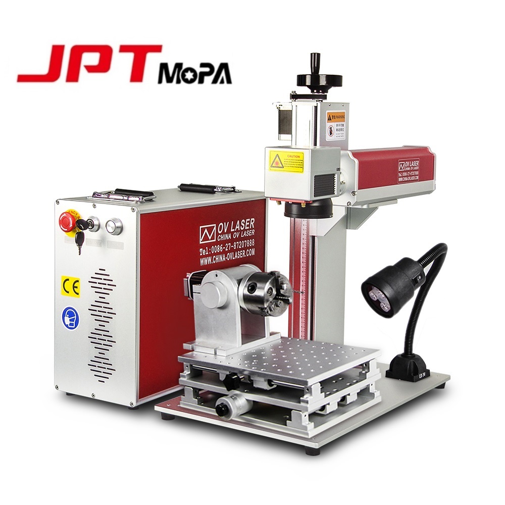 Lightburn Jpt Mopa M7 Laser 50W 60W 100W Mopa Fiber Laser Color Marking Engraving Machine On Metal