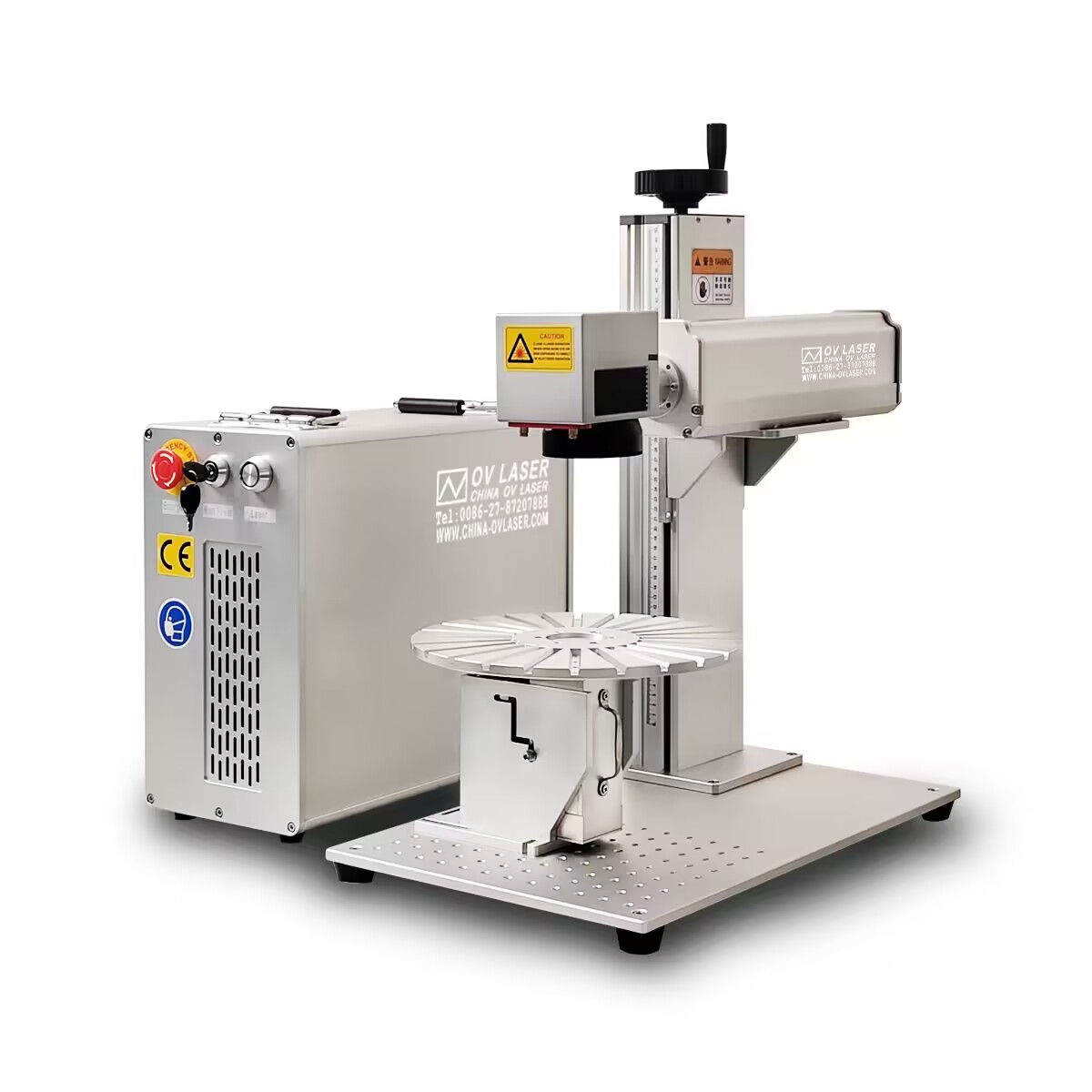 China OV Laser 20w 30w 50w Metal Copper Stainless Steel Pipe Jewelry Engraving Conveyor Pen Fiber Laser Mopa Marking Machine