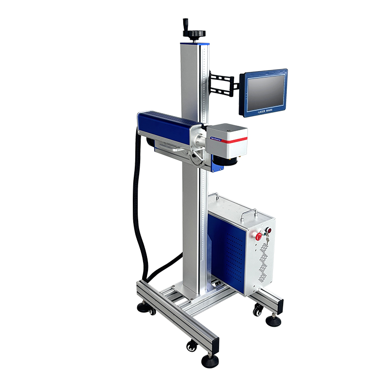 Bluetimes High Speed Auto 20W 30W 50W 60W 100W Flying Fiber Laser Marking Machine for Factory Assembly Line Coding