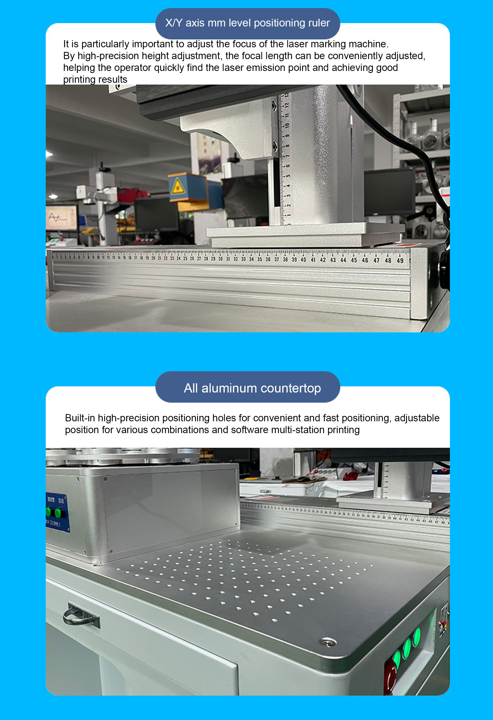 Fiber Laser Engraving Machine-High Power 100-watt Gantry Type Metal Deep Engraving Coding with Water Cooling and DST Support