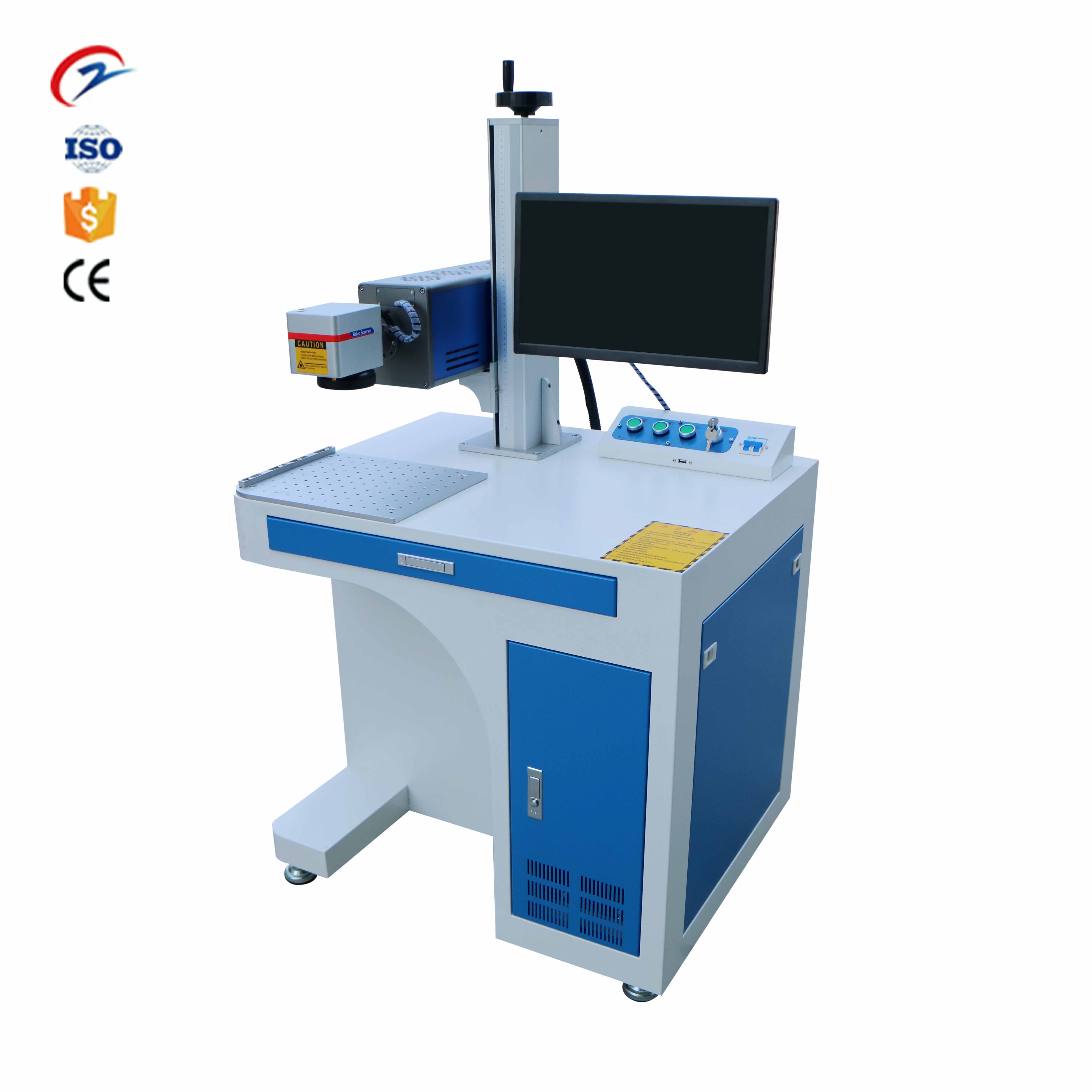 Hot Sale Desktop Fiber Laser Marking Machine 20W 30w 50w Engraver for Marking on Metal Surface Stone