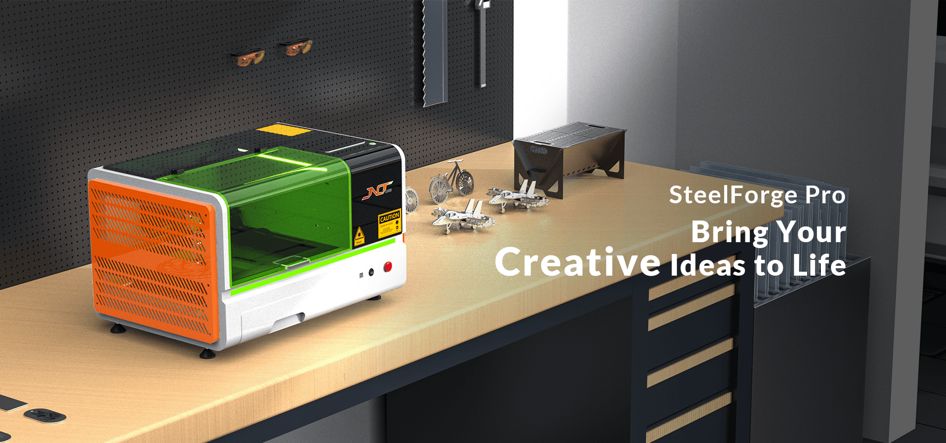 800W Desktop Fiber Laser Cutting Machine For Metal, Mini Portable Cutter For Jewelry &amp; Small Workshop (3-in-1 Engraving)