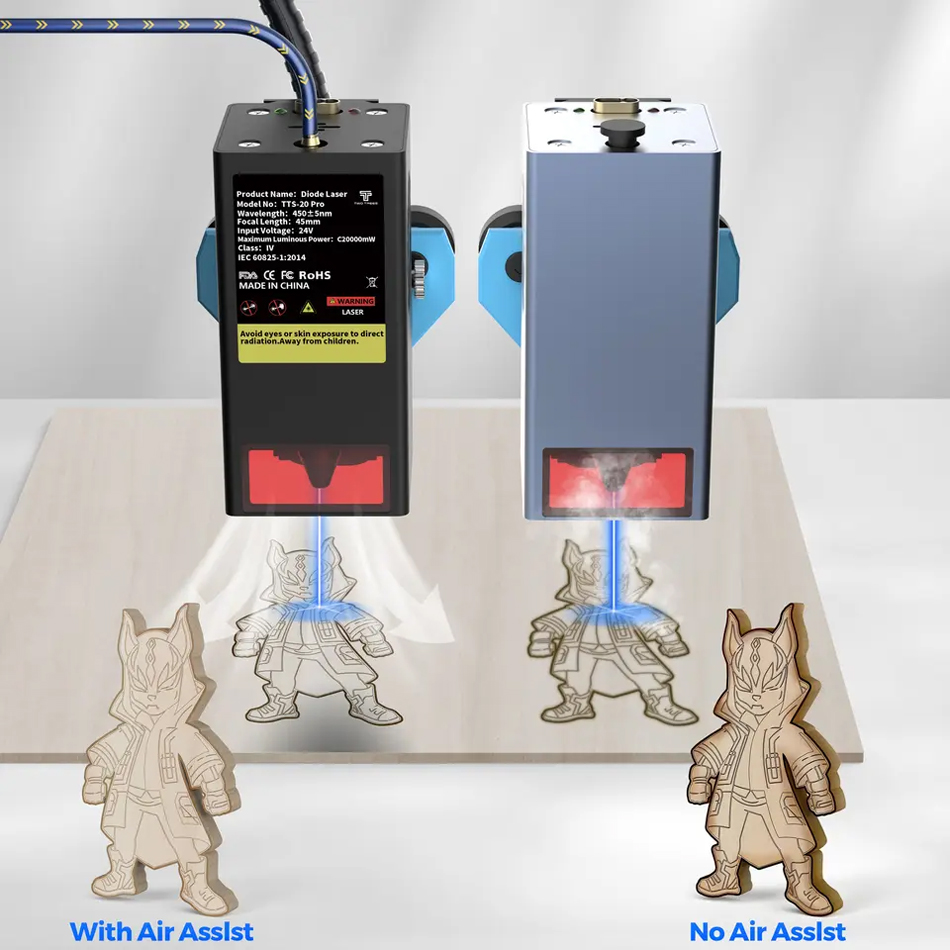 TWOTREES TTS 20W High Speed Laser Engraving Machine 418*418mm Desktop Diode Portable CNC Laser Cutting Engraver