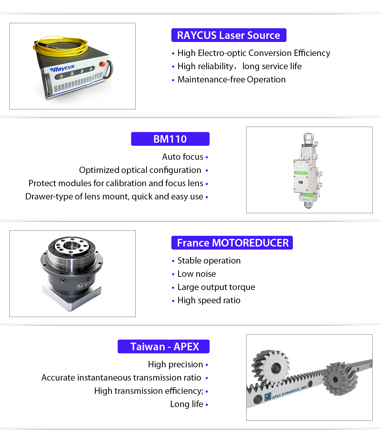 Autofocus Laser Head Details