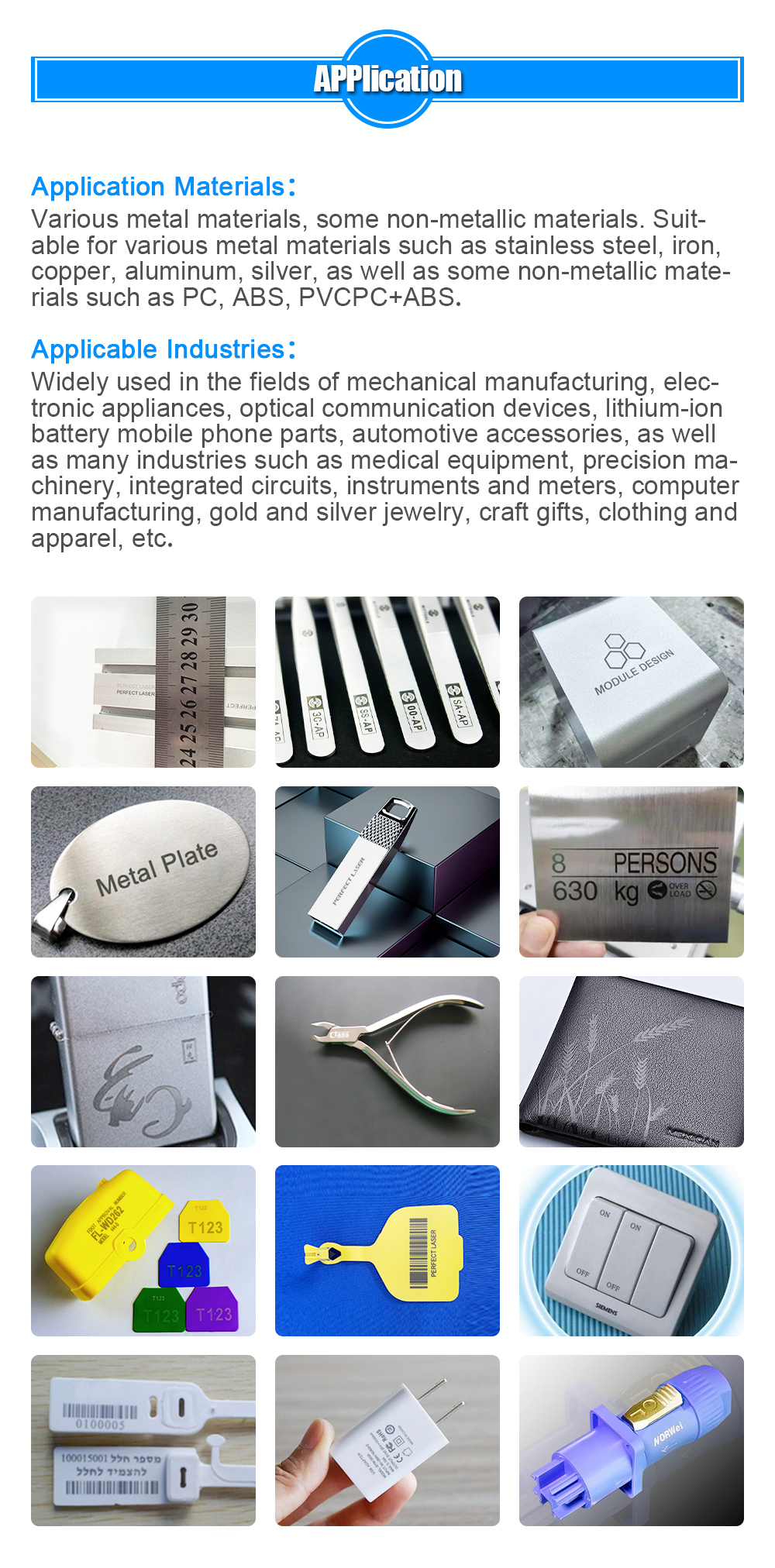 Laser Marking Samples