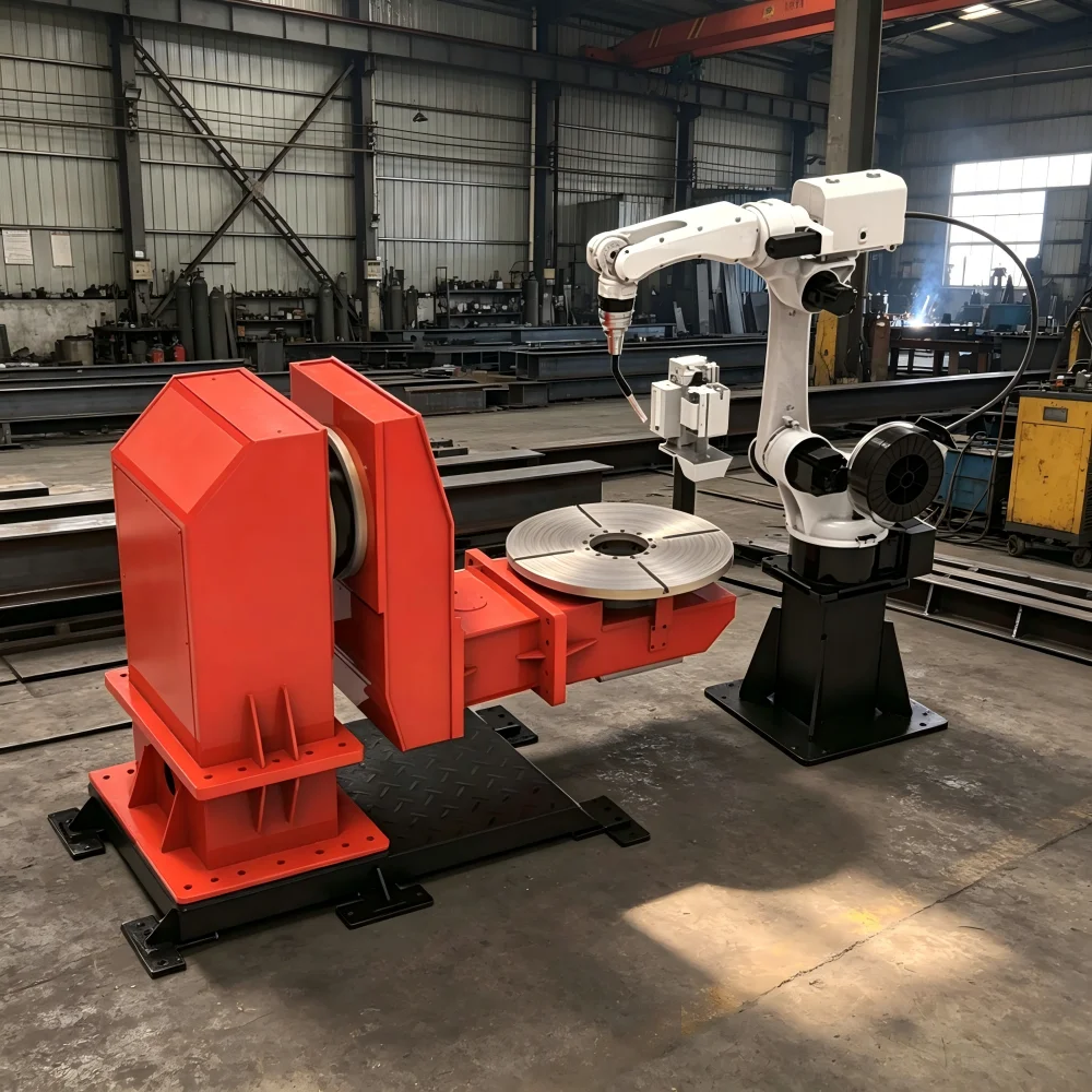 Collaborative Welding Robot Arm PLC Interlock Welding Positioner Synchronous Rotation GWelding Cobot Workstation
