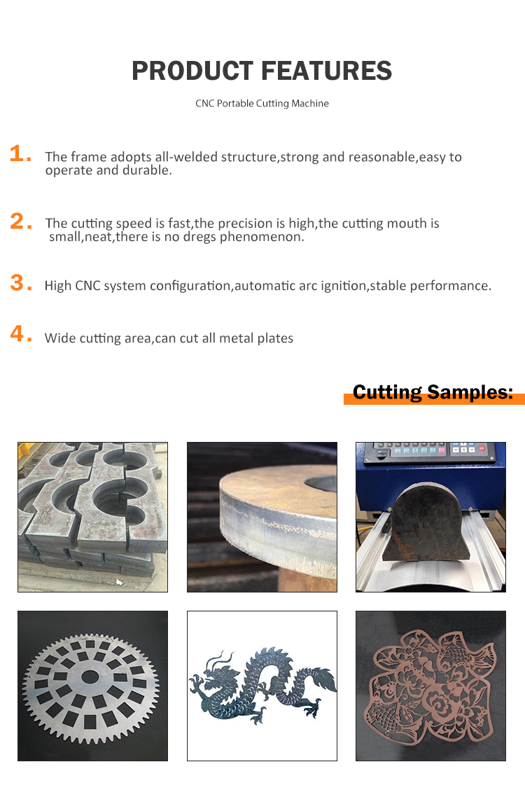 Portable Cnc Plasma Cutting Machine 1500*3000mm